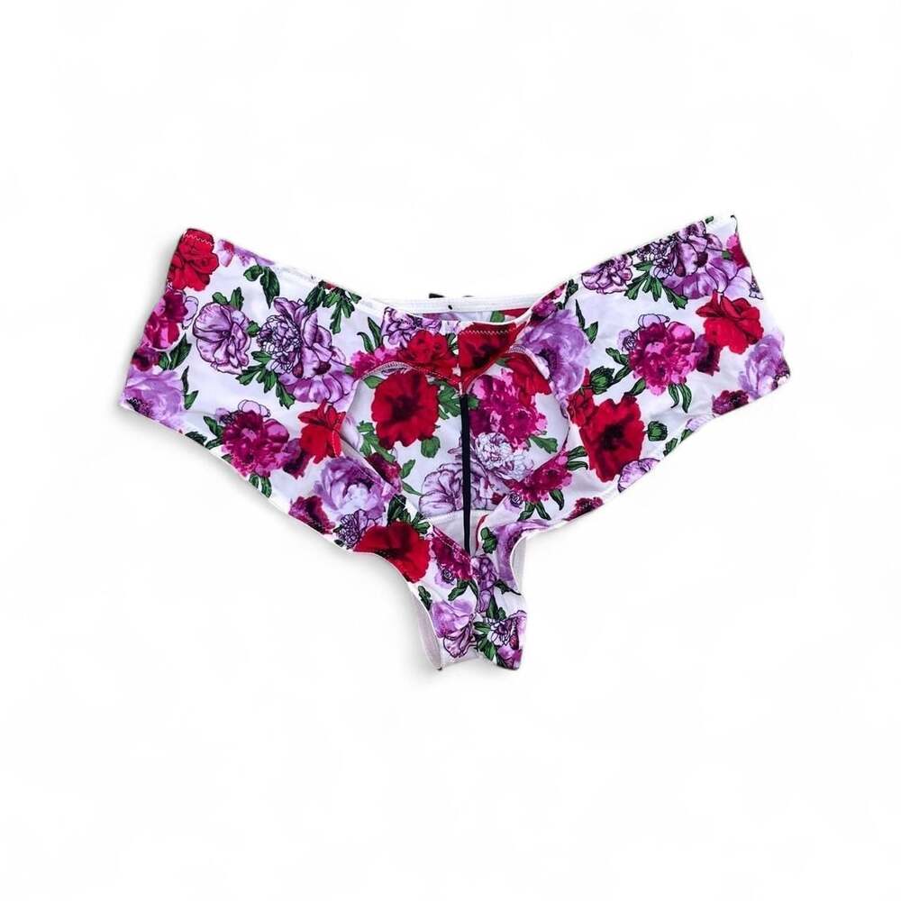 Victoria's Secret Floral Heart Cut-Out Cheeky Panty